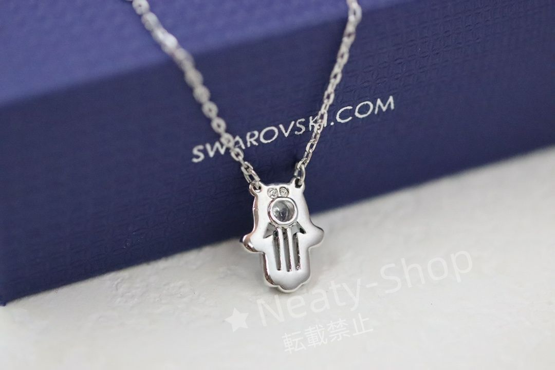 💗新品💗Swarovski  ファッショシルバーの悪魔の目手のひらの美しい鎖骨ネックレス