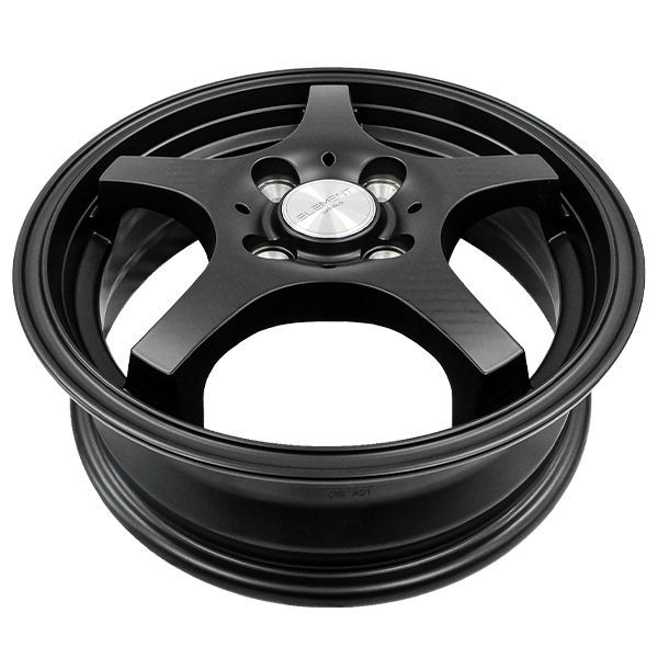 セール商品再値下げ中。 スタッドレスタイヤホイール 4本セット ELEMENT SW247 155 55R14 14インチ 4.5J 45 4H PCD100 5本スポーク マットブラック