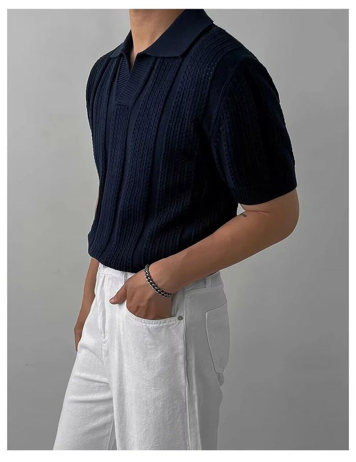 ゴルフ メンズ ジーフォア ポロシャツ 半袖 サマーニット（Mサイズ） ゴルフ メンズ ジーフォア ポロシャツ 半袖 サマーニット（Mサイズ）