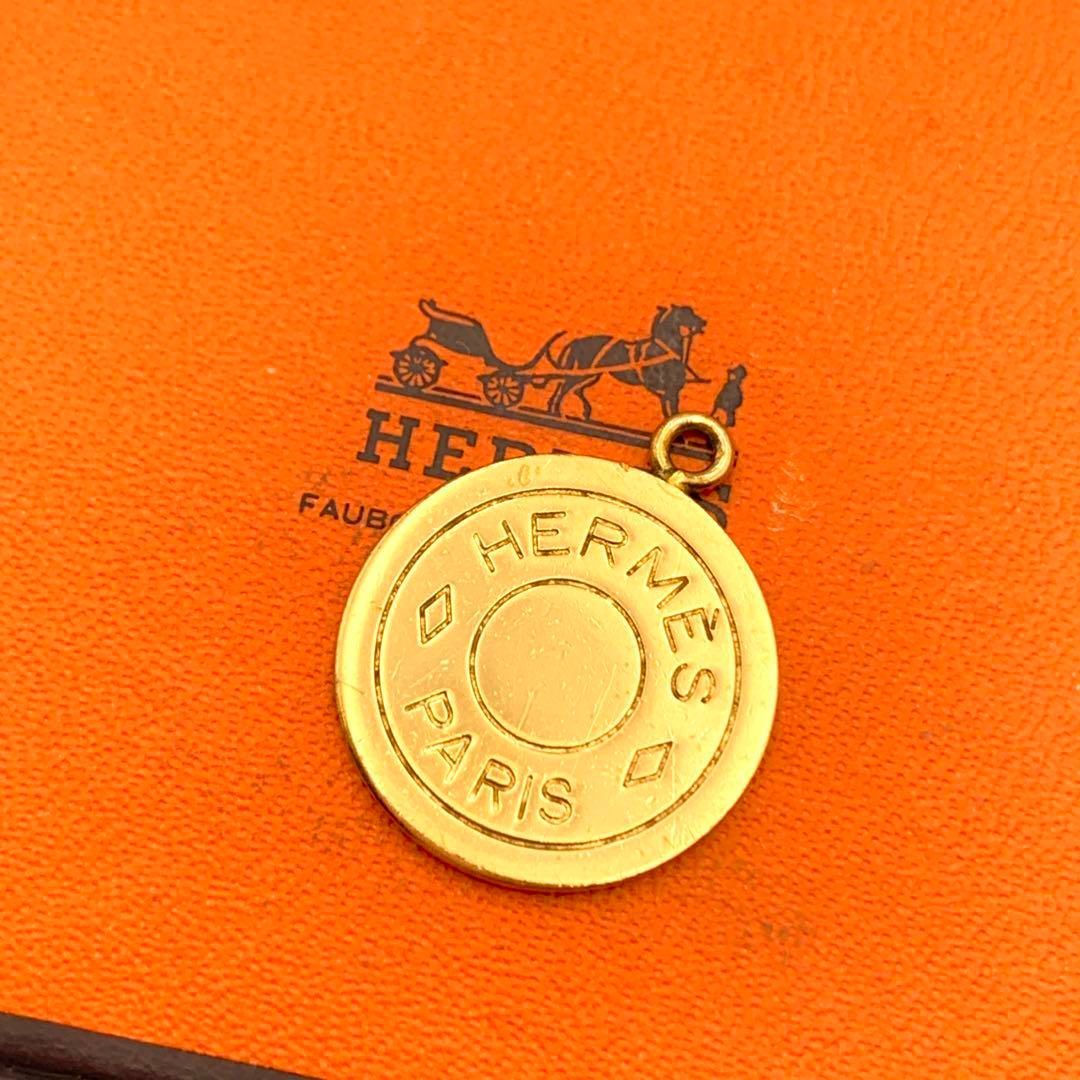 HERMES エルメス セリエ ゴールド ペンダント ネックレス