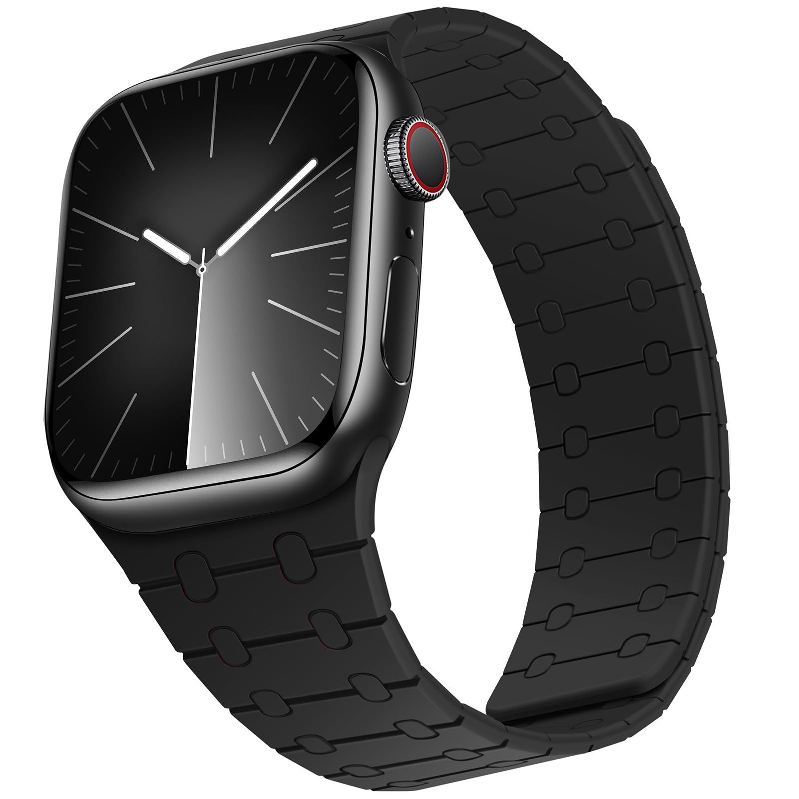 新品 防水 強力なシリコン磁気 に対応 Apple Apple Watch Watch シリーズ10 38mm 9 8 40mm 7 41mm 6 5 42mm 4 バンド 3 2 コンパチブル 1 [ZZDZZ] SE（ブラック）