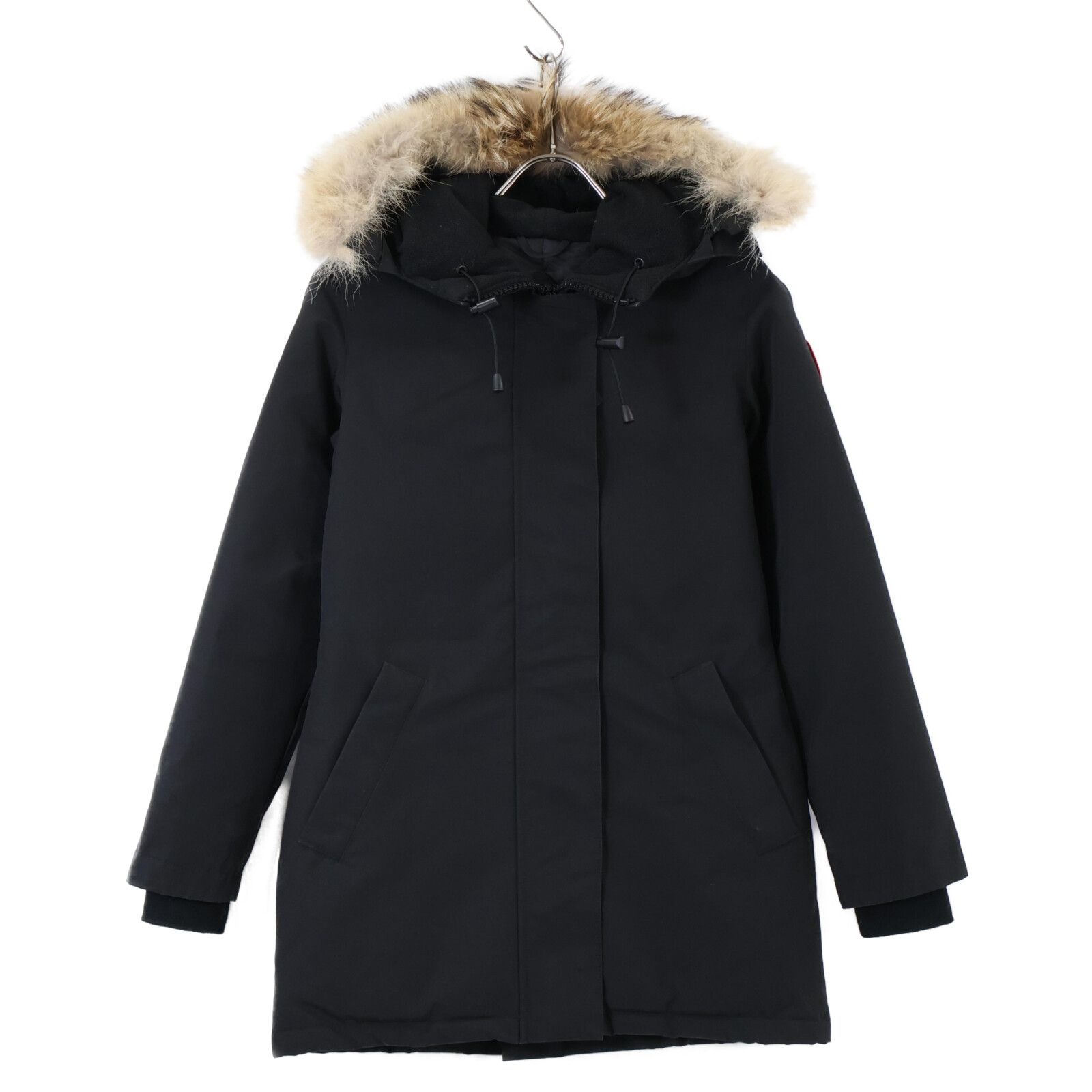 CANADA GOOSE カナダグース 3037LA ﾌﾞﾗｯｸ ｳﾞｨｸﾄﾘｱ ﾊﾟｰｶｰ ﾌｧｰﾌｰﾄﾞ