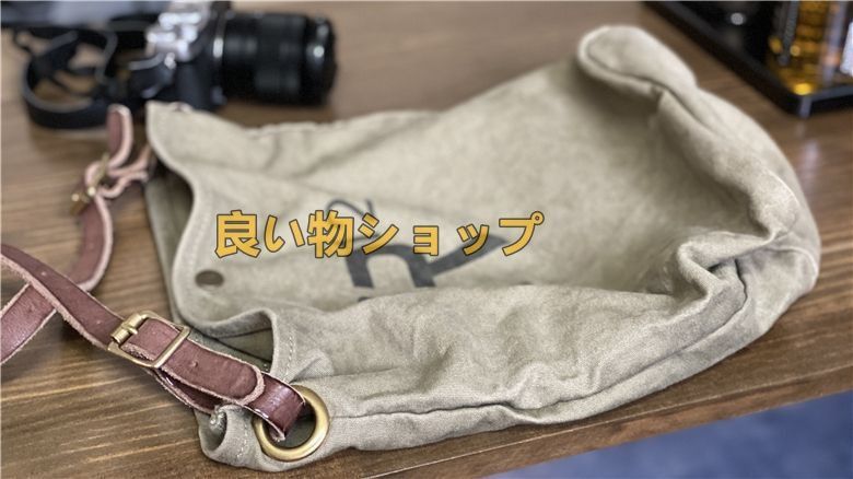 豪華 アメリカン ウォッシュド ミリタリー キャンバス 2wayショルダーバッグ カーキ ミリタリー US NAVY 軍物 キャンプ レトロ