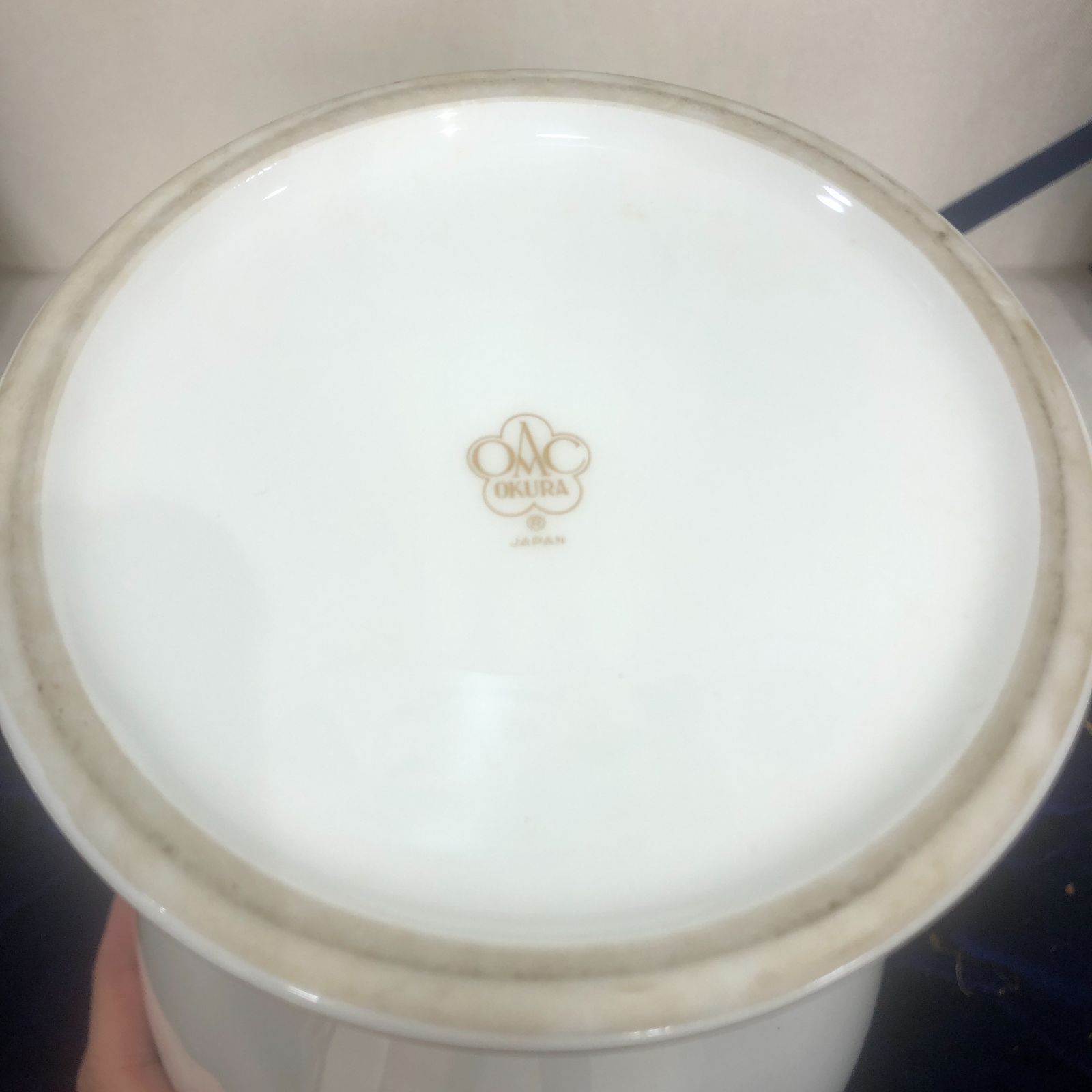 Aフォロー割引あり【中古】大倉陶園 花瓶 レア柄 テッセン 36cm 箱付き 