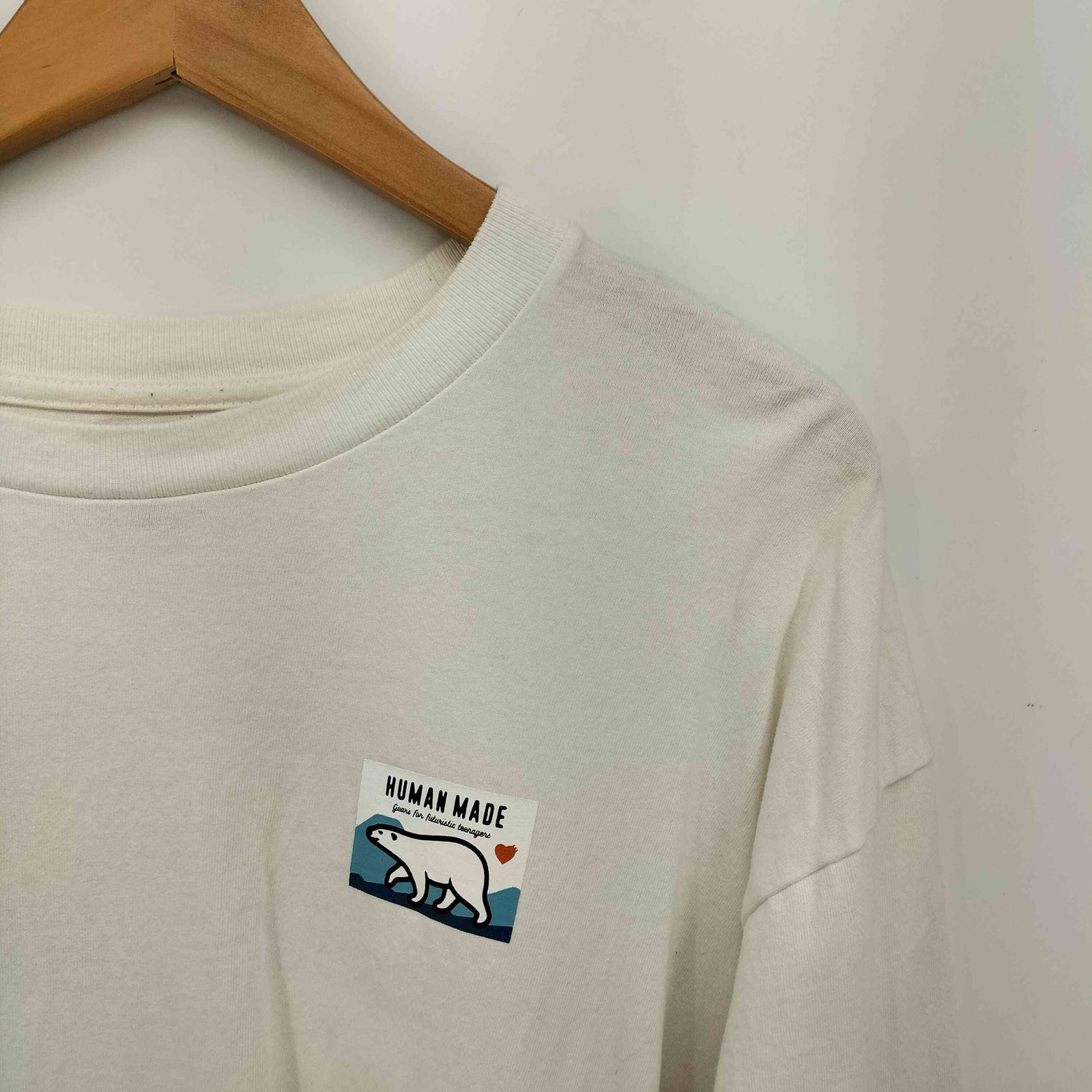 HUMAN MADE ヒューマンメイド 長袖 ロングT ホワイト L 白熊 ヒューマンメイド HUMAN MADE 23SS GRAPHIC L/S T-SHIRT