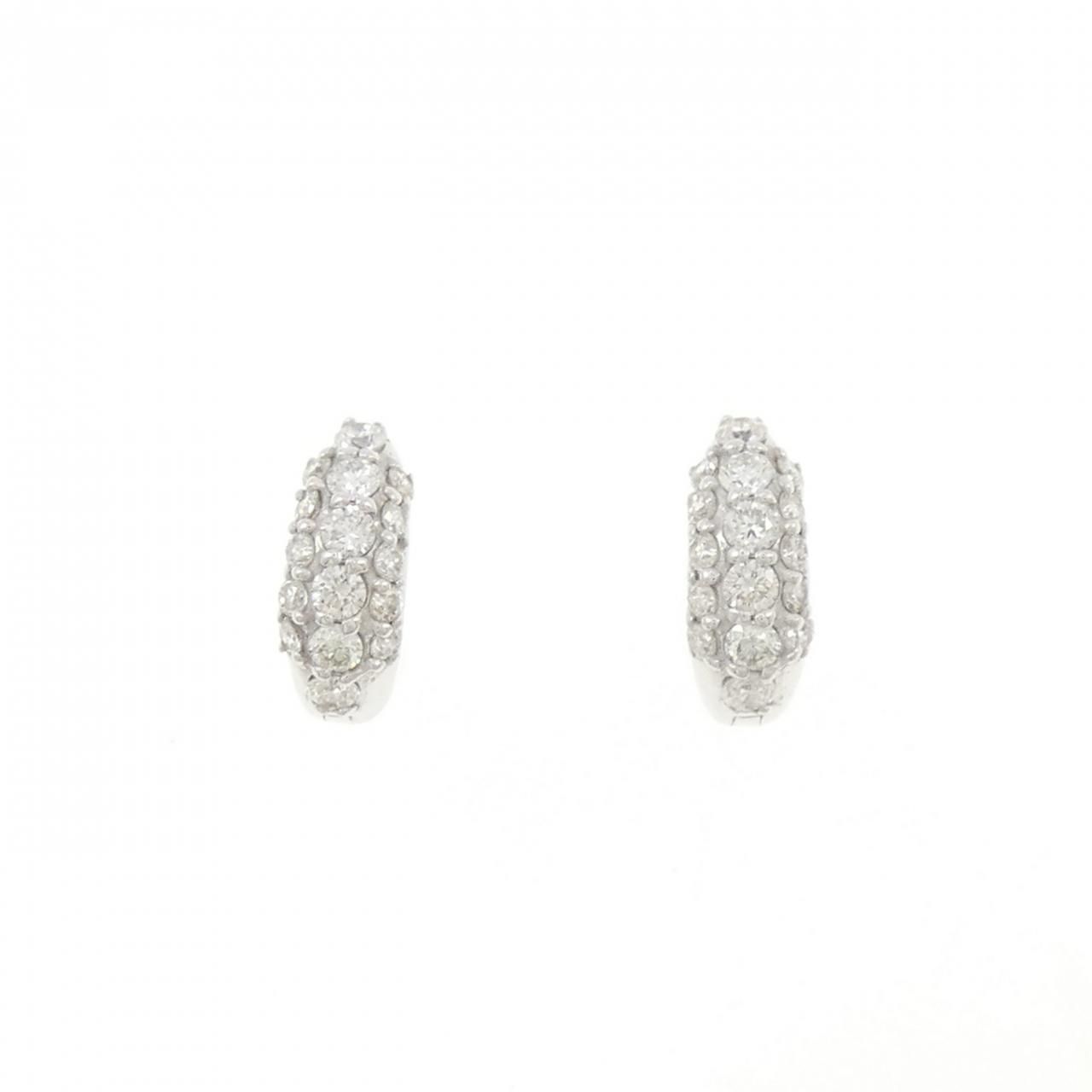 天然ダイヤモンドピアス0.44ct k18 ダイヤモンド K18ピアス(計0.5