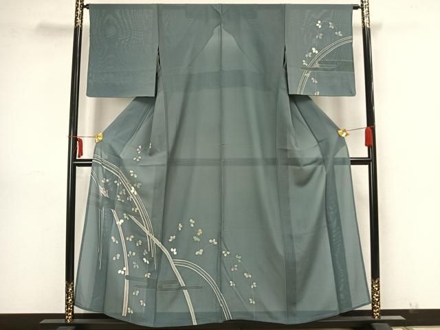 平和屋着物＊夏物 訪問着 絽 萩文 金彩 正絹 逸品 AAAZ1293fy