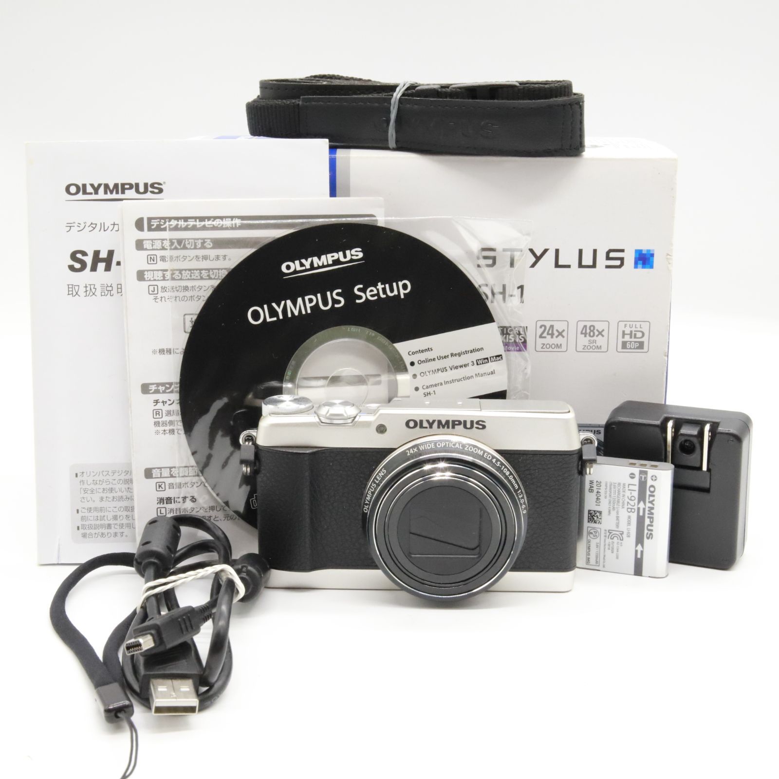 □ほぼ新品□ OLYMPUS OLYMPUS デジタルカメラ STYLUS SH-1 シルバー 