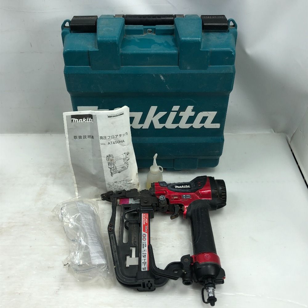 MAKITA マキタ 工具 エアツール タッカー ケース付 高圧 AT450HA レッド