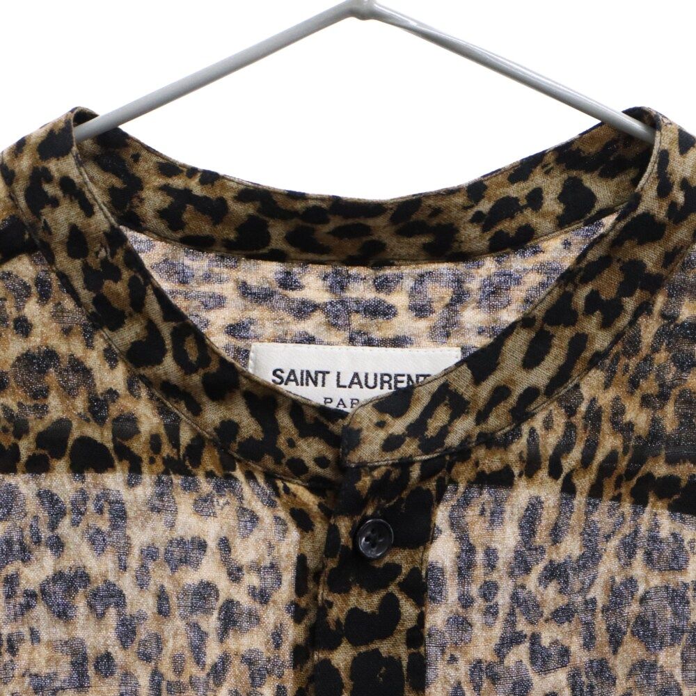 SAINT LAURENT PARIS (サンローランパリ) 19SS レオパード総柄 シルク  