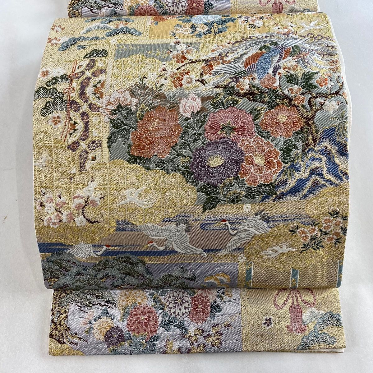 専用帯1871 ●高級 正絹 夏帯 六通 袋帯 袋帯 美品 名品 六通 正絹