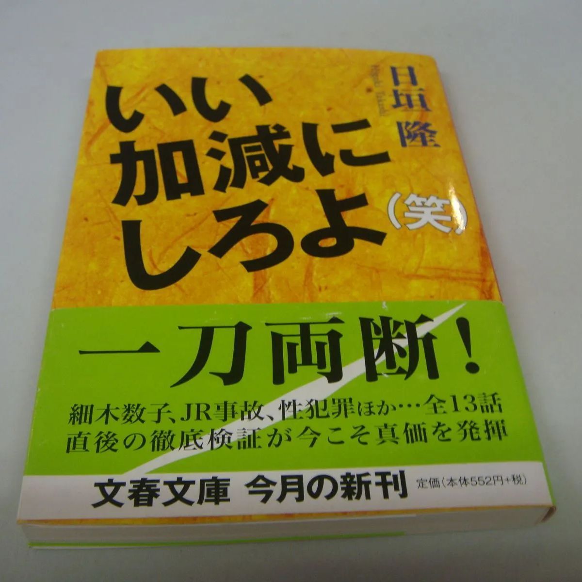 激安で通販ヤフオク! - いい加減にしろよ〈笑〉 / 日垣 隆 (著) - 一般