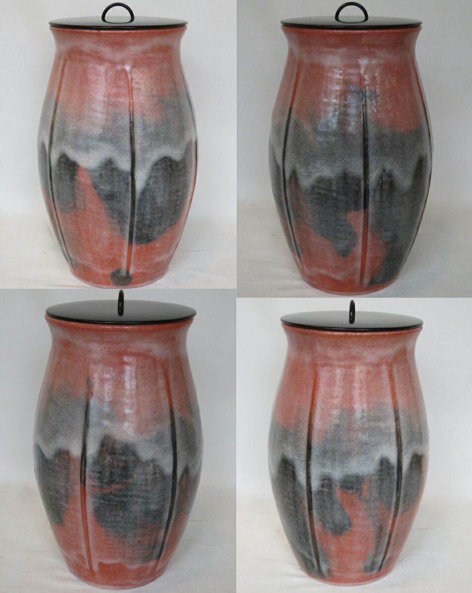 香合 赤絵 卯 入角 徳泉窯 西村徳泉 香合 赤絵 卯 入角 徳泉窯