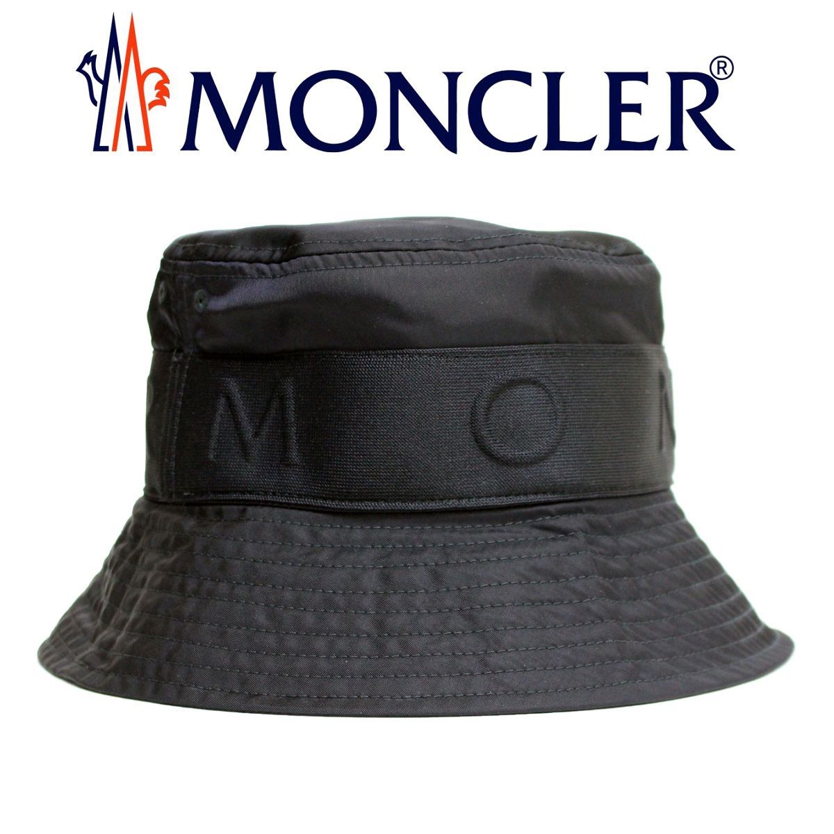 3 MONCLER モンクレール 3B77000 53803 ネイビー ロゴ バケットハット