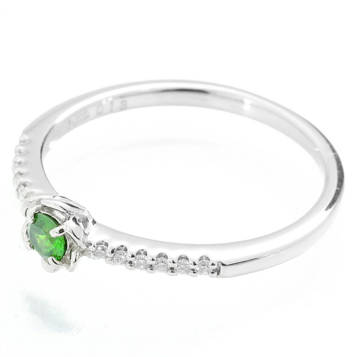 フラワーリング 指輪 デマントイドガーネット ダイヤモンド Pt900 11号  