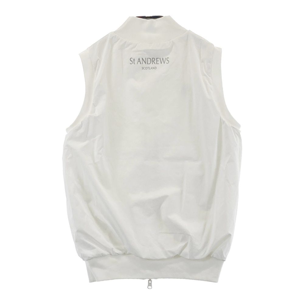 サイズ S ST ANDREWS セントアンドリュース モデル リバーシブル ジップベスト ホワイト系 240101524742 ゴルフウェア レディース ストスト