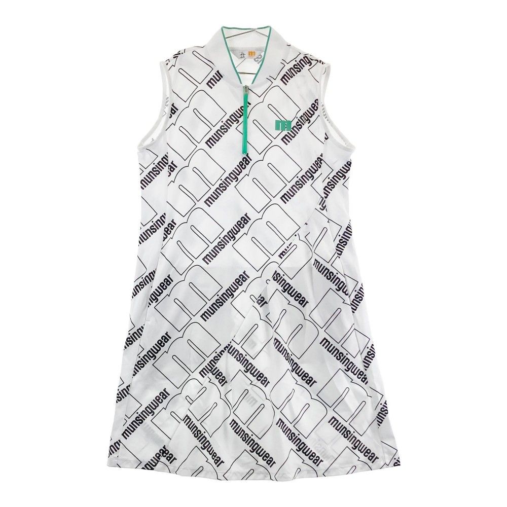 美品　Munsing wear ノースリーブ　ワンピース MUNSING WEAR マンシングウェア ジップ ノースリーブワンピース