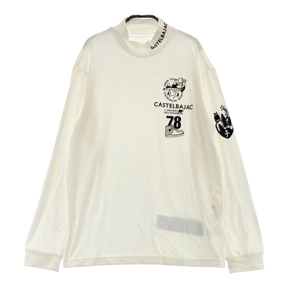 サイズ：48 CASTELBAJAC カステルバジャック  長袖ハイネックTシャツ  ホワイト系 [240101449126] ゴルフウェア メンズ ストスト サイズ：48 CASTELBAJAC カステルバジャック 長袖ハイネックT