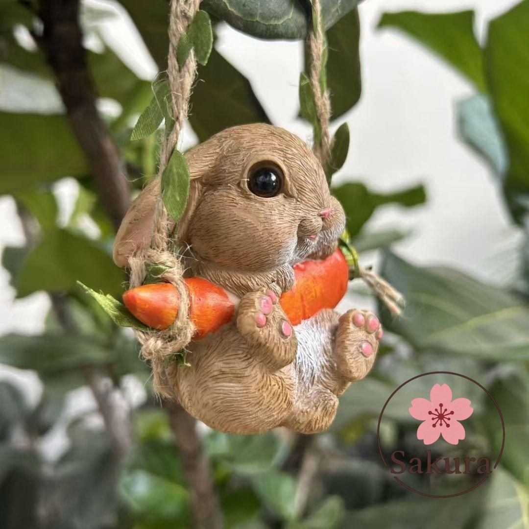 【♥︎】部屋の装飾のための小さなウサギのスイングチャーム 部屋の装飾のための小さなウサギのスイングチャーム 置物です