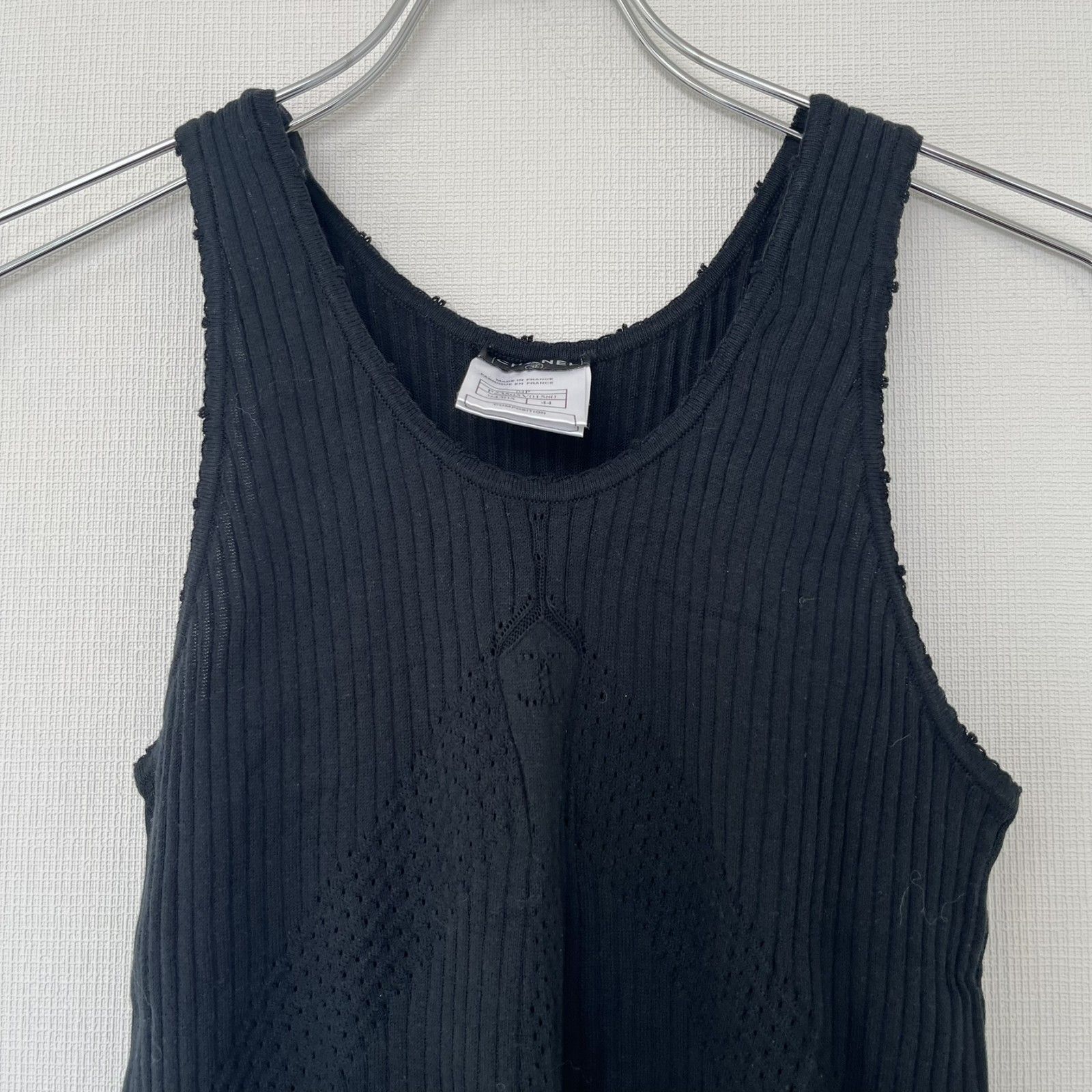 CHANEL】シャネル ニットタンクトップ ノースリーブニット ニット 