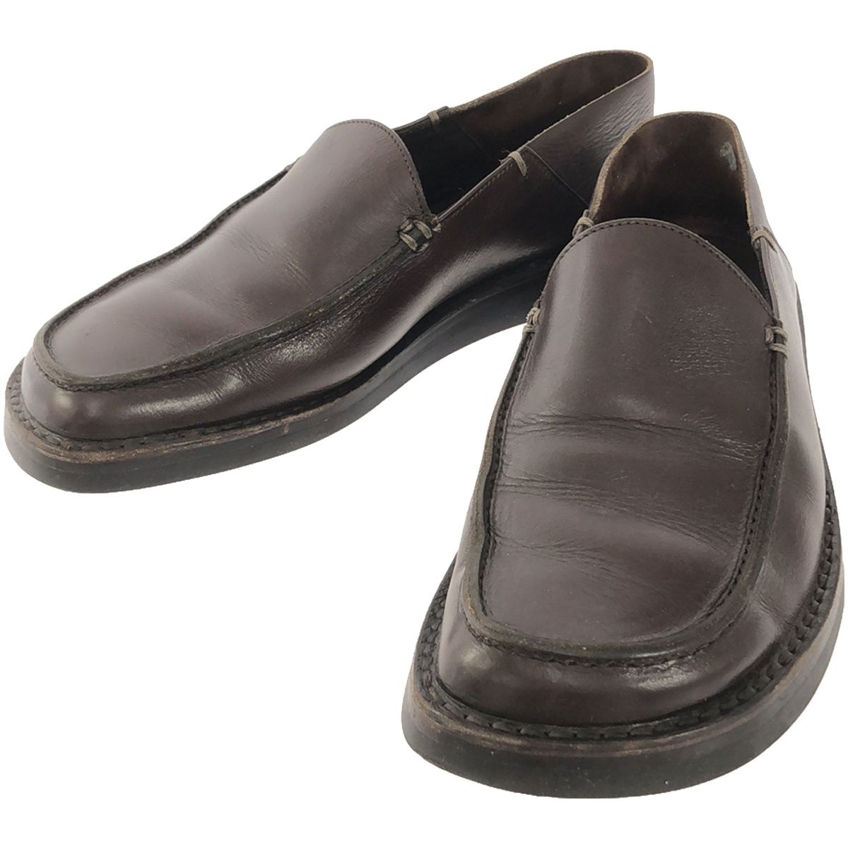 prada スクエアトゥローファー　27 PRADA(プラダ) 00's Square toe platform leather loafers スクエア