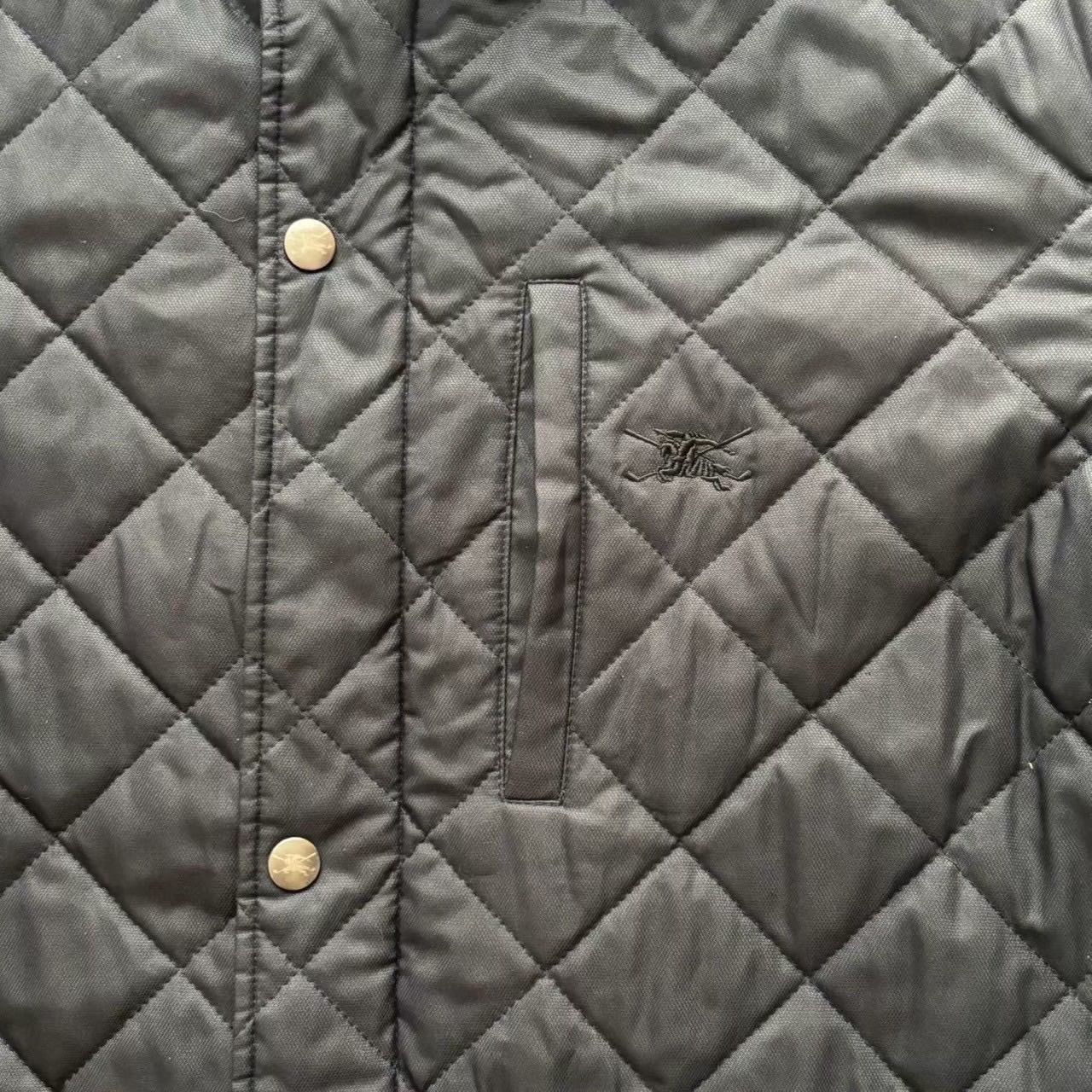 BURBERRY バーバリーゴルフ キルティングジャケット 黒 ステンカラー