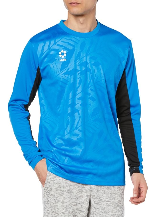 【新品・5営業日で発送】SFIDA(スフィーダ) TEAMPRES_プラクティスシャツ_L／S (SA23503) 色 : BR.BLU サイズ : L 