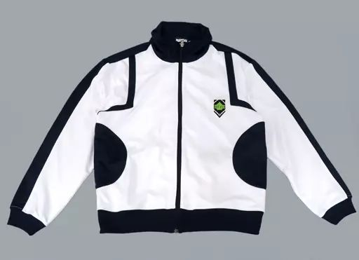 おすすめの アウターウェア ロゴ トラックジャケット ホワイト XLサイズ ブルーロック
