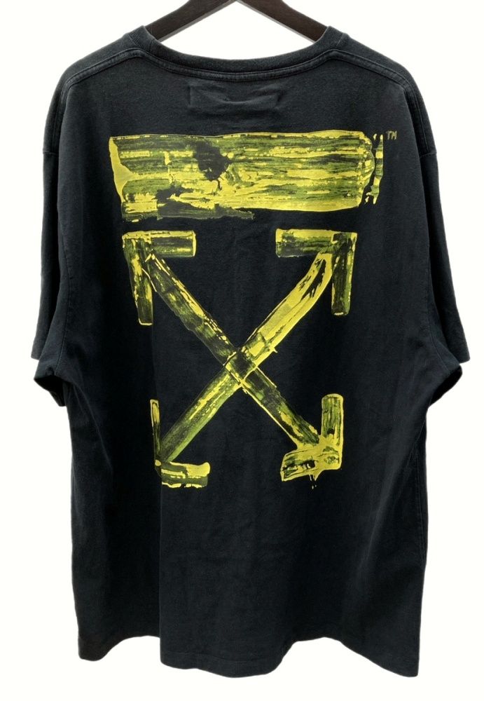 オフホワイト Off-White 19AW Acrylic Arrows S/S Over Tee アクリル アロー オーバーサイズ 半袖 BLACK  黒 OMAA038F19185010 Tシャツ プリント ブラック Lサイズ 104MT-400 - メルカリ