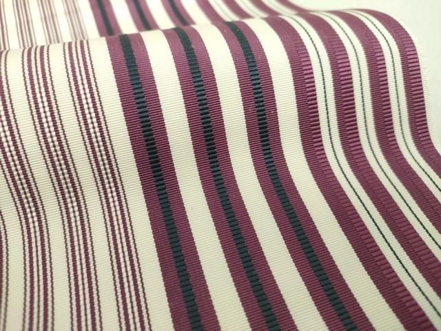 平和屋着物○本場筑前博多織 八寸名古屋帯 間道 正絹 逸品 DAAV6173ps  