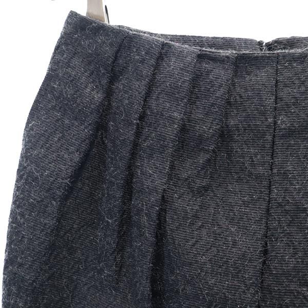 未使用 イヴサンローラン モヘアブレンド ミニ丈 スカート F36 黒系