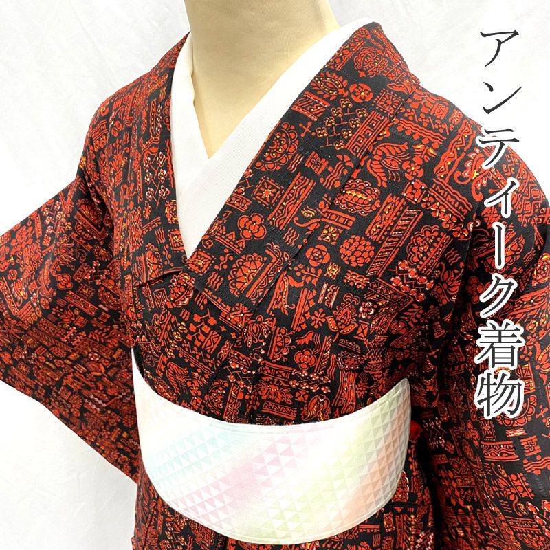 ★ Путинです★アンティーク 昭和レトロ 大正ロマン　アンティーク着物 アンティーク着物大正ロマン