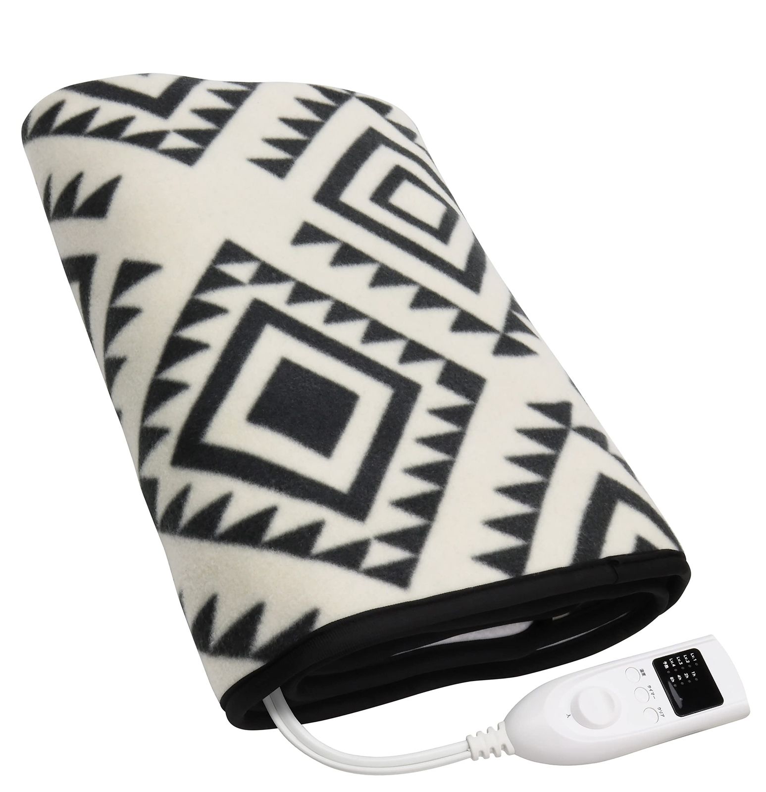 エステエール Estale 洗える 電気毛布 ダニ退治 敷毛布 コントローラー タイマー 温度調節 速暖 全身 ぬくぽかケット NUKUPOKAKET 140×80cm ブラック MES-A59BK ブラック