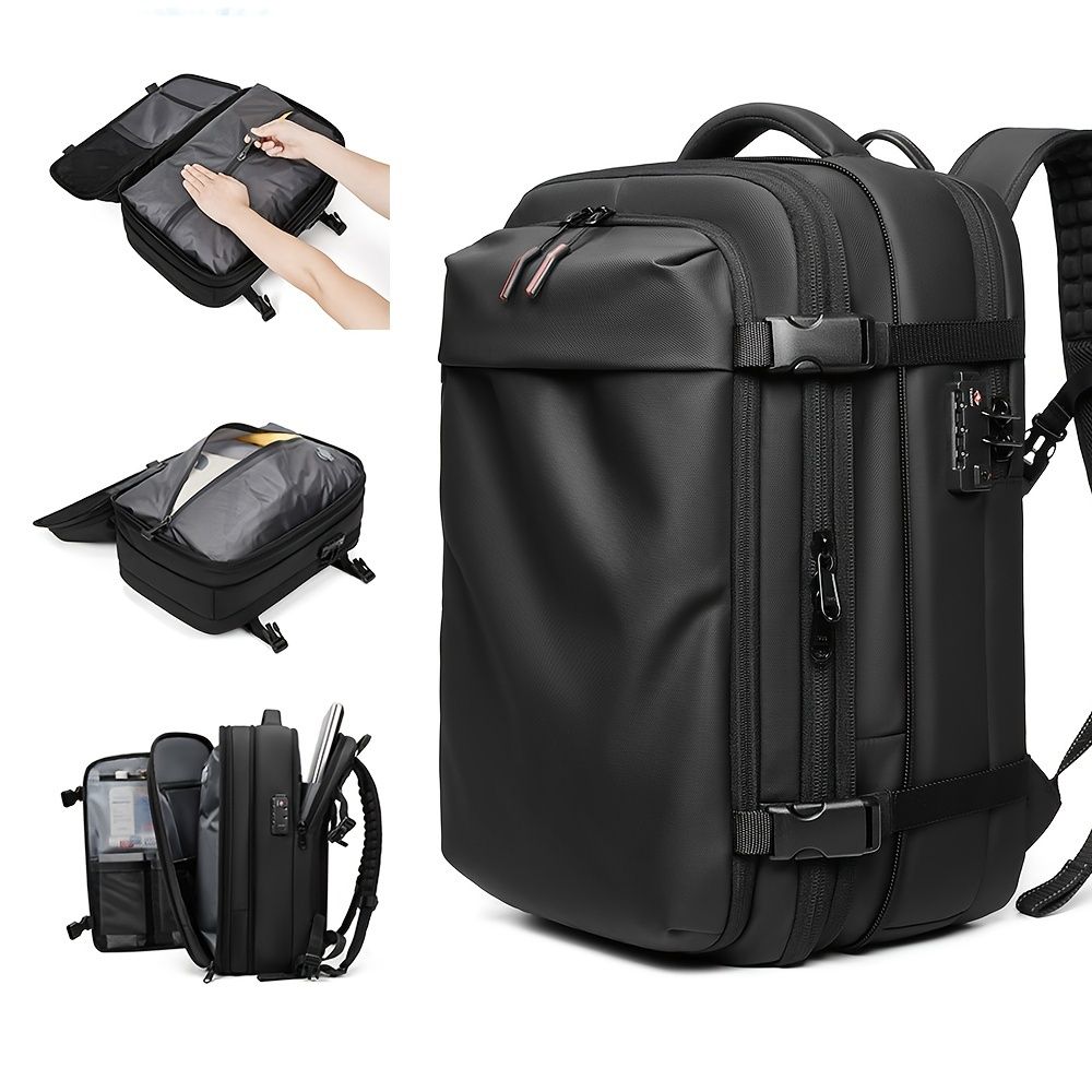 新着商品 17インチ盗難防止ラップトップコンパートメント旅行バックパック拡張 ＆真空圧縮デザインハイキング?ビジネス?学校用調節 ストラップ付きOUH