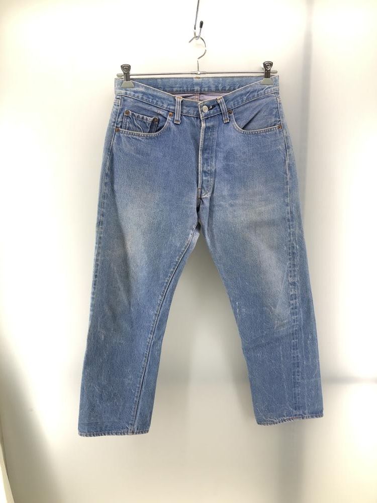 【中古】LEVI'S 80s 赤耳モデル 501 デニムパンツ W34L31 裾上げ、色移り[24]