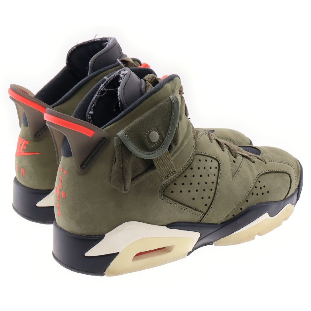 NIKE (ナイキ) ×TRAVIS SCOTT AIR JORDAN 6 RETRO SP Medium Olive トラヴィススコット  エアジョーダン6 ミディアムオリーブ ハイカットスニーカー US9/27cm CN1084-200 - メルカリ