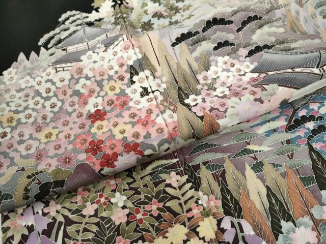 平和屋着物○本加賀友禅作家 土田双園 黒留袖 山閣 正絹 逸品