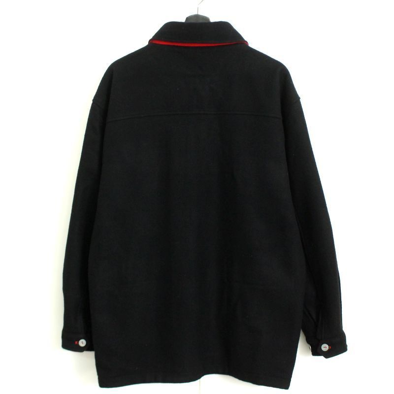 Marlboro / 90S/リバーシブル/サイズ表記S/ウール/BLK/無地 90s vintage マルボロ Marlboro 無地 フルジップ リバーシブル ウール