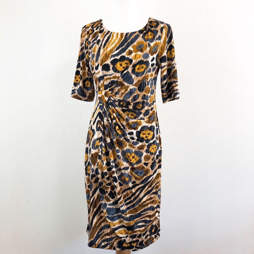 ✨極美品✨ドルチェアンドガッバーナ　レオパード柄　ワンピース　美シルエット　総柄 ✨極美品✨ドルチェアンドガッバーナ レオパード柄 ワンピース 美