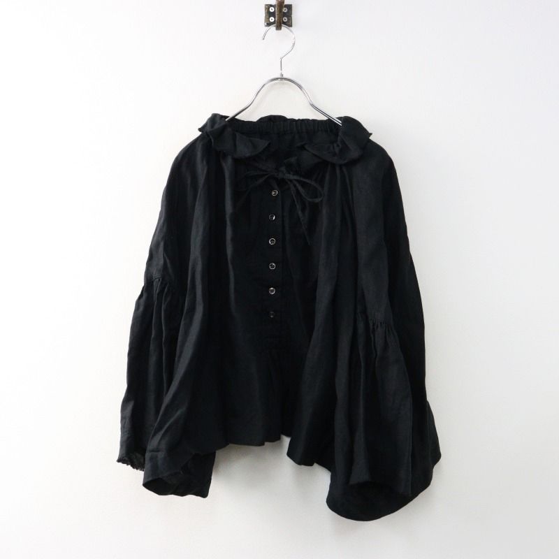 2021AW ネストローブ nest Robe リネンラッフルカラーブラウス F 