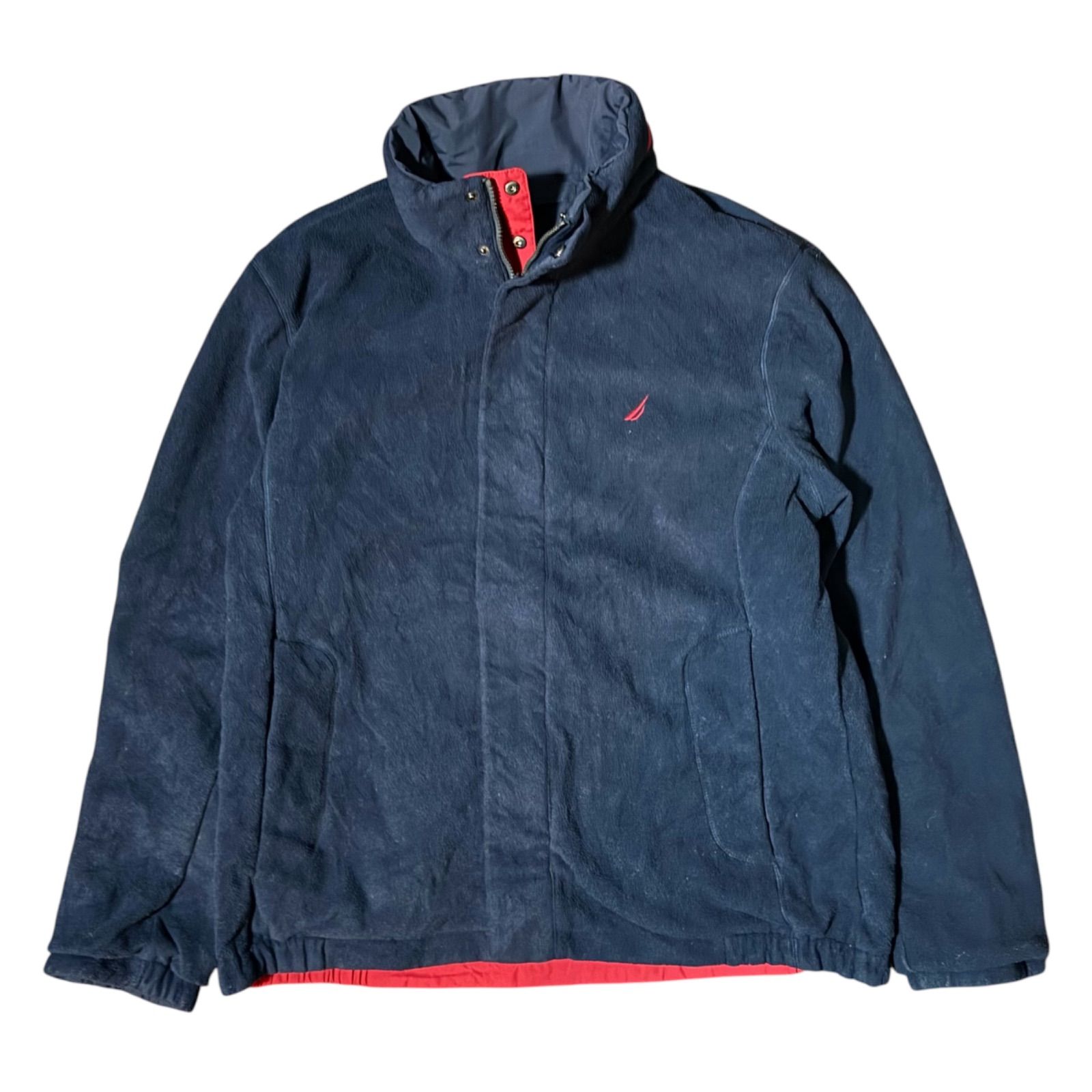 リバーシブル》90s nautica ノーティカ ナイロン フリース ボア 