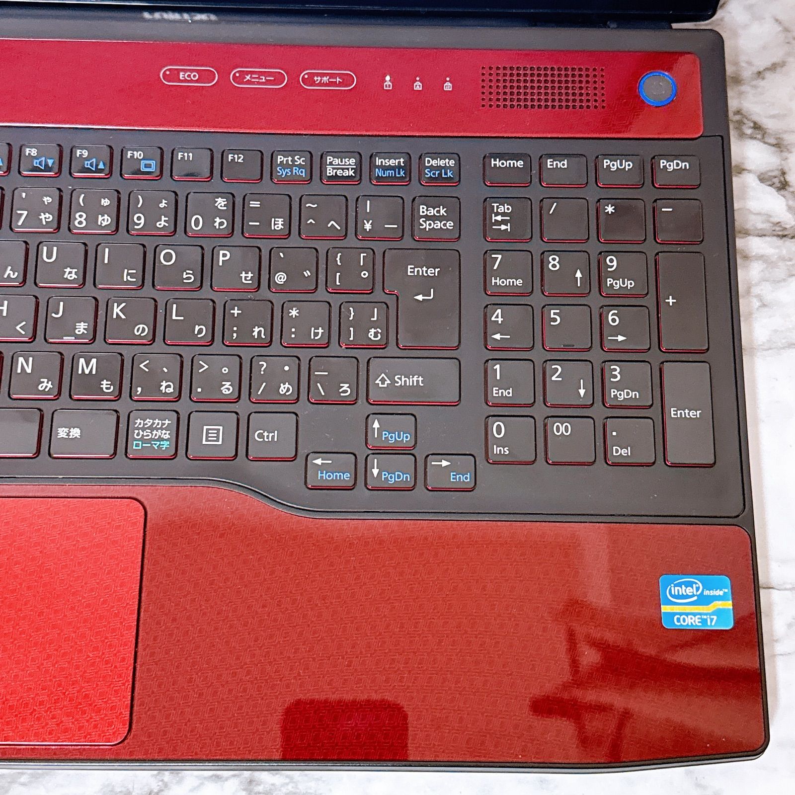 カメラ✨SSD✨メモリ16GB✨富士通✨Windows 11✨赤✨ノートパソコン 1台限定✨高性能i7＆SSD/メモリ16GB✨カメラ すぐ使える薄型パソコンPC