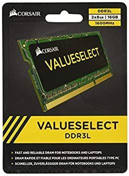 【中古】「非常に良い」CORSAIR DDR3 SO-DIMM メモリモジュール Value Select Series 8GB×2枚キット CMSO16GX3M2C1600C11