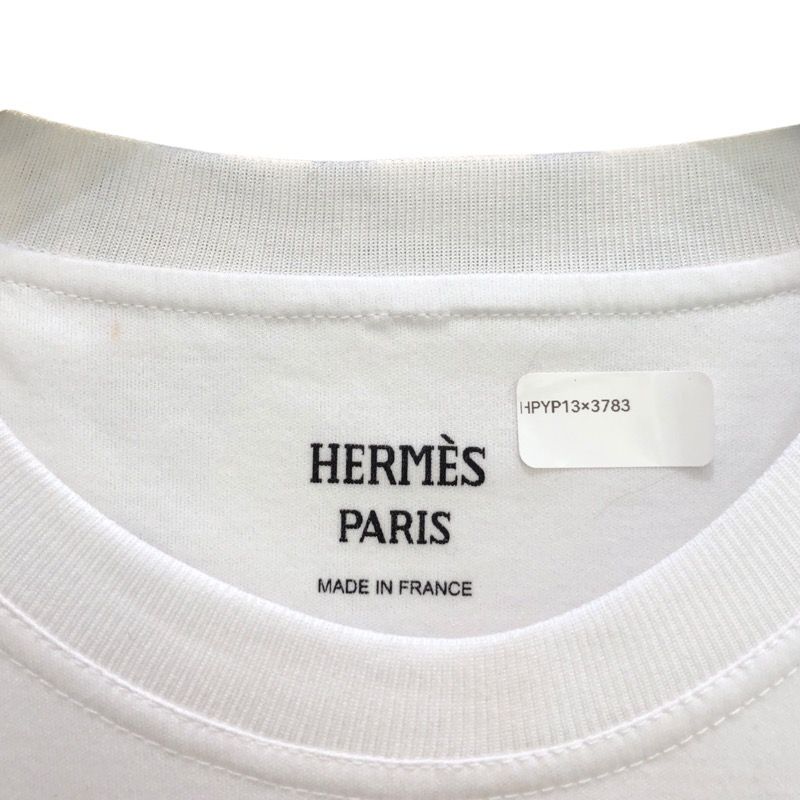 エルメス HERMES 刺繡プリントTシャツワンピース コットン レディース ...