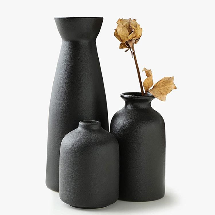 生花 フラワーベース ベージュ 一輪挿し 黒 陶器 花瓶 おしゃれ 生花 フラワーベース ベージュ 一輪挿し 黒 陶器 花瓶 おしゃれ