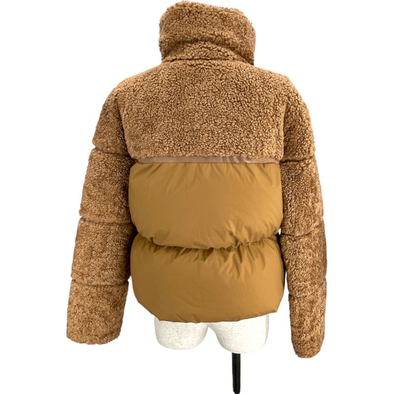 ボア切替ダウンジャケット ブラウン