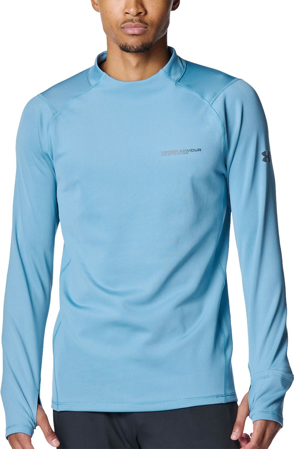 アンダーアーマー UNDER ARMOUR UA COLD WEATHER PRO LONG SLEEVE MOCK NECK SHIRT 6007387 418 BLUESMOKE