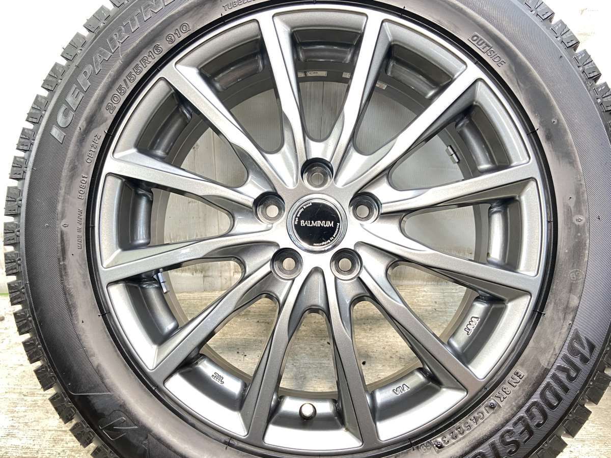 205/55R16 ブリヂストン アイスパートナー2 BALMINUM 16x6.0 45 100-5 