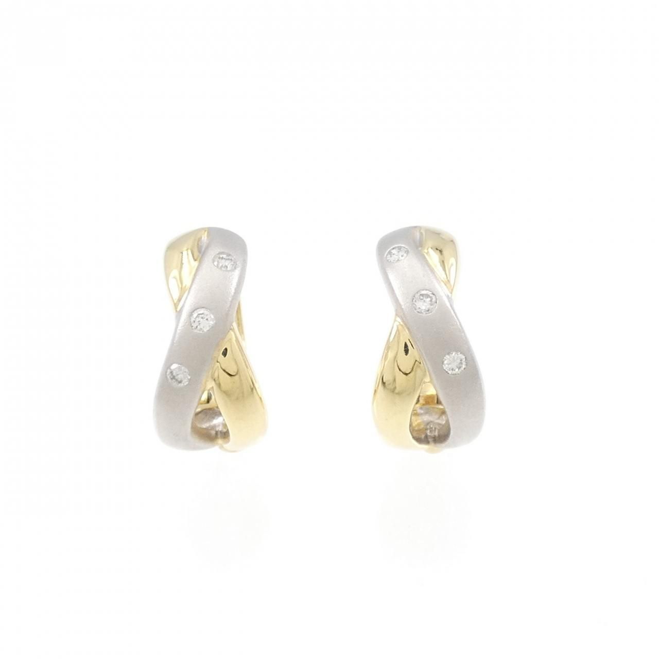 K18YG|K18WG ダイヤモンド イヤリング 0.10CT