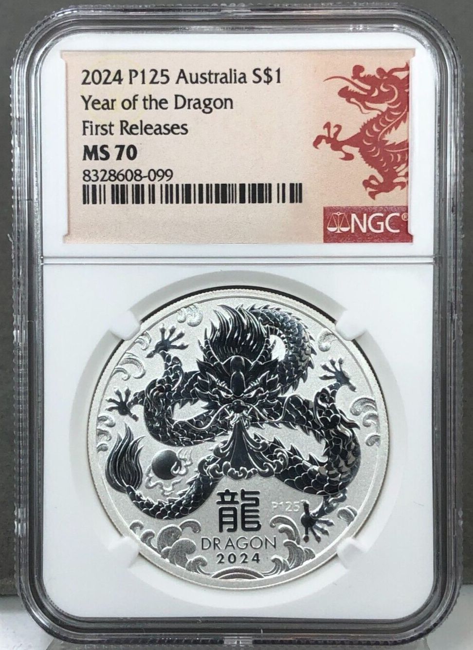 2025 Atralia $ Of The DragonNGC MS70 First Release1oz Silver Coin
